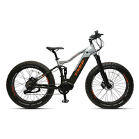 Vélo de montagne électrique à suspension intégrale TXED 27,5 pouces avec pneus larges, moteur arrière 48V 750W, batterie au lithium, tout-terrain E-MTB