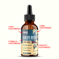 Gouttes détox zéolite personnalisées pour enfants, adultes, zéolite liquide de qualité supérieure avec vitamine méthylique B12 D3, détox doux et métaux lourds pour enfants