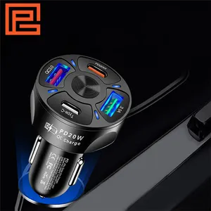 Dual USB C Car Charger Fast Charging USB PD QC3.0 Type C Fast Charger For iPhone for Samsung Xiaomi Car Phone Charger Adapter