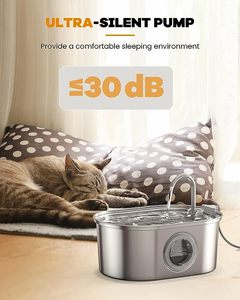 3.2L Cat Water Fountain Stainless Steel Pet Water Dispenser High Quality Quiet Cat Drinking Water Fountain - Product Image 4