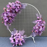 Arrangement floral artificiel pour toile de fond de mariage, composition florale en soie pour allée, centre de table, ensemble de boules florales