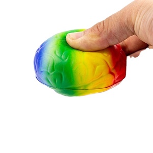 Squeeze Stress Reliver Toy logo Print Custom Shape Pu Foam Sticky Anti Stress Ball Relief - Product Image 3