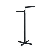Porte-vêtements Kainice robuste en chrome à 4 voies, bras inclinés réglables, présentoir de vêtements commercial pour magasin