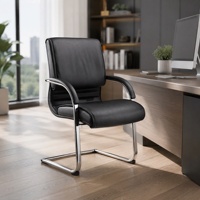 Chaise de bureau ergonomique en cuir PU avec accoudoirs, chaise pivotante de direction pour bureau à domicile, salle d'étude, lieu de travail