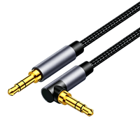 Câble audio coudé 3,5 mm AUX pour haut-parleur, téléphone, qualité sonore HIFI, prise casque 3,5 mm mâle-mâle pour systèmes audio de voiture