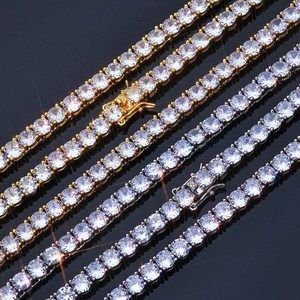 Collar llamativo de moissanita GRA VVS1 con corte princesa y engaste de canal, de plata 925 chapada en oro de 18K, pasa la prueba del diamante, para fiesta, al por mayor - Product Image 6