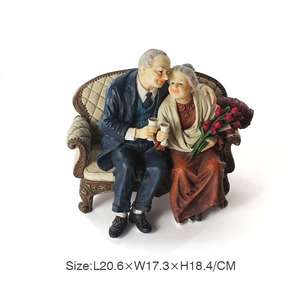 Figuras Decorativas Personalizadas de Pareja Mayor, Adornos para el Hogar, Regalos Decorativos - Product Image 2