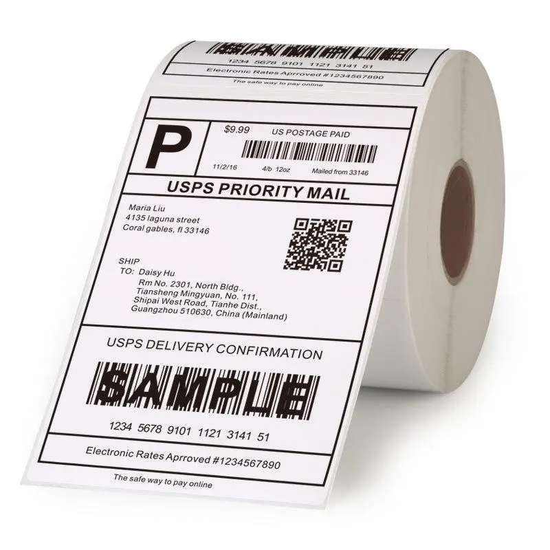 Wholesale high quality Thermal printer a4 paper shipping label stickers custom