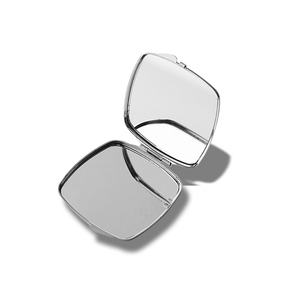 Personalized Name Simple Square Silver Stainless Steel Double Side <b>Compact</b> <b>Mirror</b> - Product Image 1