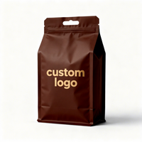 Pochette Zipolck en plastique de qualité alimentaire imprimée personnalisée de 200g 400g 500g pour l'emballage de grains de café sac de café à gousset latéral avec valve