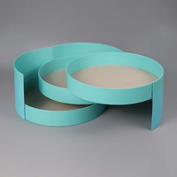 Boîte d'emballage rigide cylindrique de luxe, logo personnalisé en relief, papier d'amidon de maïs, boîtes cadeaux pour chocolats et biscuits, fermeture magnétique, diviseurs