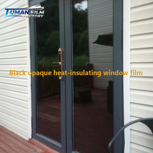<span class=keywords><strong>Film</strong></span> pour fenêtre auto-adhésif Tuman, <span class=keywords><strong>occultant</strong></span> total, noir métallisé, PET, protection UV, isolation thermique, confidentialité, usage résidentiel, 5 - Product Image 1
