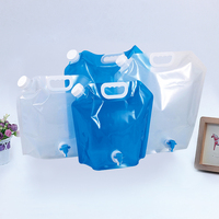 ActEarly Nouvelle Arrivée Randonnée Camping Sac À Eau Bière Jus Huile utilisée Sans BPA 5L pliable réservoir d'eau sac avec robinet