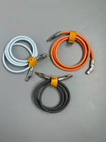 Câble de données tressé double extrémité Type-C rotatif à 180°, allongé, CTOC, entièrement métallique, PD, charge ultra rapide, coudé
