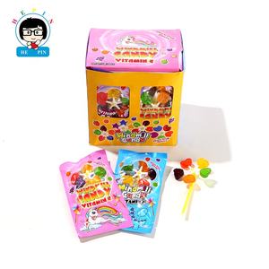 風ミルハードキャンディーミックスフルーツフレーバーロリポップビタミンC付き - Product Image 1