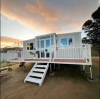 Maisons préfabriquées modulaires extensibles et pratiques de type villa de luxe pour les vacances en plein air, 2 à 3 chambres, type conteneur