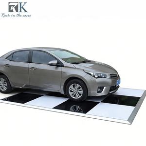 Piste de danse circulaire extérieure en stratifié noir et blanc pour mariage, piste de danse en bois pour événements - Product Image 5