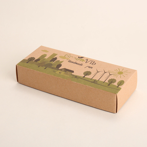 Bán buôn sang trọng handmade Kraft Giấy gói hộp cho Thanh xà phòng nến tùy chỉnh thiết kế với dập nổi in ấn xử lý - Product Image 5