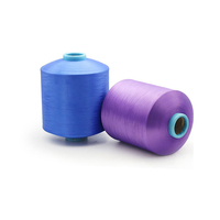Fil élastique multicolore en polyester haute ténacité 100 % (blanc/noir) pour la couture et le tricot de chaussettes, fabriqué en Chine