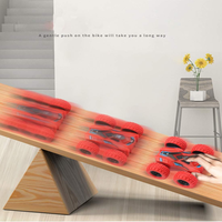 Vente en gros de voitures à double face ABS à traction Jouet à vibration inertielle à friction avec gros pneu Camion à benne basculante à quatre roues motrices