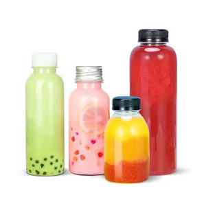 定制塑料瓶果汁苏打水塑料罐宠物罐方形圆形塑料瓶