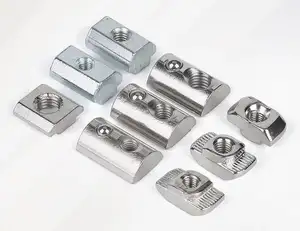 Customized Stainless Carbon Steel Nickel Zinc M3 M4 M6 M8 Hammer Head Spring Sliding T-slot Nuts