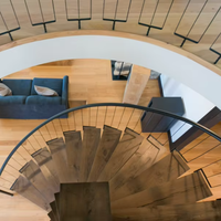 Escaliers d'intérieur rotatifs en bois massif Petit escalier en colimaçon 2025