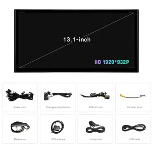 New Narrow Bezel 13.1 Inch HD1920*932 Touch Screen Auto Android 13 CARPLAY For Audi Q5 2009 2010 2016 Car 360 Panorama GPS BT 4G