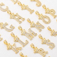 Collar con Colgante de Letra Inicial Chapado en Oro, 26 Letras del Alfabeto de la A a la Z, Micro Pavé de Circonitas, Joyería Personalizada con Nombre para Mujer