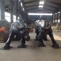 BLVE grande décoration extérieure Art moderne jardin Bronze grandeur nature taureau Statues Wall Street bétail Sculpture