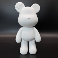 Verser peinture Violent ours poupée bricolage fluide ours bricolage Teddy blanc poupée modèle jouet Violent fluide ours 23cm Kit de bricolage