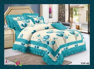 Ensemble de literie de luxe drap plat en coton avec housse de couette 6 pièces ensemble de housse de couette et drap de lit pour chambre à coucher - Product Image 6