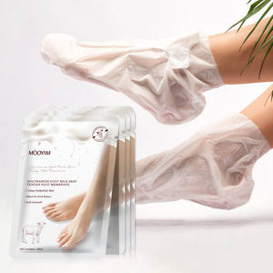 Masques Pieds <span class=keywords><strong>Lait</strong></span> <span class=keywords><strong>de</strong></span> Chèvre Marque Blanche Soin Pédicure Type Spa Élimine les Peaux Mortes Masque Exfoliant pour les Pieds - Product Image 2