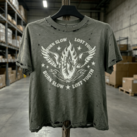 T-shirt Oversize Imprimé à Manches Courtes en Coton 100% Effet Vieilli et Délavé Style Streetwear – Fabricant de Vêtements Ouna (OEM)
