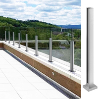 Système de balustrades en verre pour balcon en alliage d'aluminium, intérieur/extérieur, avec profilés en aluminium, balustrade moderne pour escalier en verre