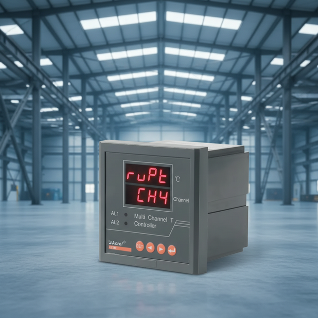 Acrel ARTM Panel Mounted RS485 Modbus-RTU 8-Channel PT100 Sensor Temperature Display Controller Meter with Alarm Output
