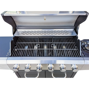 Grill a Gas Extra Large a 6 Bruciatori con Bruciatore Laterale, Struttura in Acciaio, Carrello di Sicurezza ad Alta Pressione e Montaggio Semplice - Product Image 6