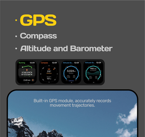 Montre intelligente G05 avec écran tactile, contrôle des applications, moniteur de fréquence cardiaque, mode multi-sport, enregistrement, montre intelligente GPS étanche - Product Image 4