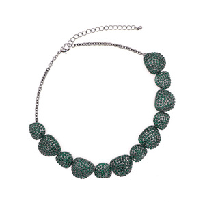 V & R joyería de moda reina negro de cristal esmeralda de hematites bronce plateado Collar para mujer - Product Image 1