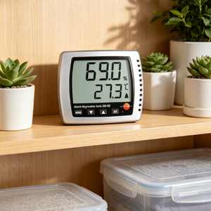 Mini Termohigrómetro de Escritorio Colgante Testo 608-H1, Pantalla Grande, Función de Alarma, Prueba en Tiempo Real con Función de Retención de Datos - Product Image 3