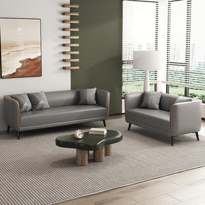 โซฟาห้องนั่งเล่นสไตล์นอร์ดิกแบบสองที่นั่งและสามที่นั่ง โครงสร้างรองรับหุ้มเบาะบุโฟม สำหรับผู้ใหญ่ - Product Image 1