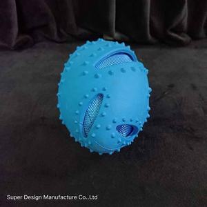 ODM-juguete para mascotas personalizado OEM, pelota de goma suave duradera para morder, con sonidos, fácil de limpiar, fabricante verificado - Product Image 3