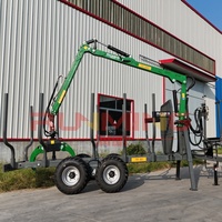 TC650L silvicoltura Log legno foresta gru trattore Log Loader gru a grappolo per 10/12/14 Ton rimorchio