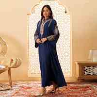 Abaya tendance du Moyen-Orient, robe musulmane pour femmes, robe brodée, robe islamique, kaftan marocain, jalabiya arabe