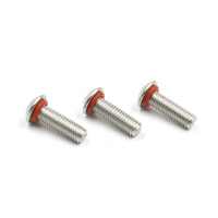Vis d'étanchéité pour machine, en acier inoxydable SS304 316, avec joint torique rouge, M3x6mm M4 M5 M6 M7 M8 M10 M12 M14 M16, certifiées ISO9001, directement de l'usine