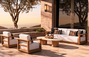 Set <span class=keywords><strong>da</strong></span> <span class=keywords><strong>Giardino</strong></span> di Lusso per Hotel, Mobili <span class=keywords><strong>da</strong></span> Patio <span class=keywords><strong>in</strong></span> Teak Durevoli e Confortevoli, Arredamento Personalizzato per Soggiorno - Product Image 3
