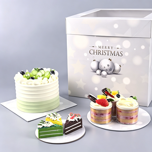 Plato de Papel Redondo Desechable con Diseño Navideño, Plato para Servir Postres, Base para Pastel Personalizada - Product Image 4