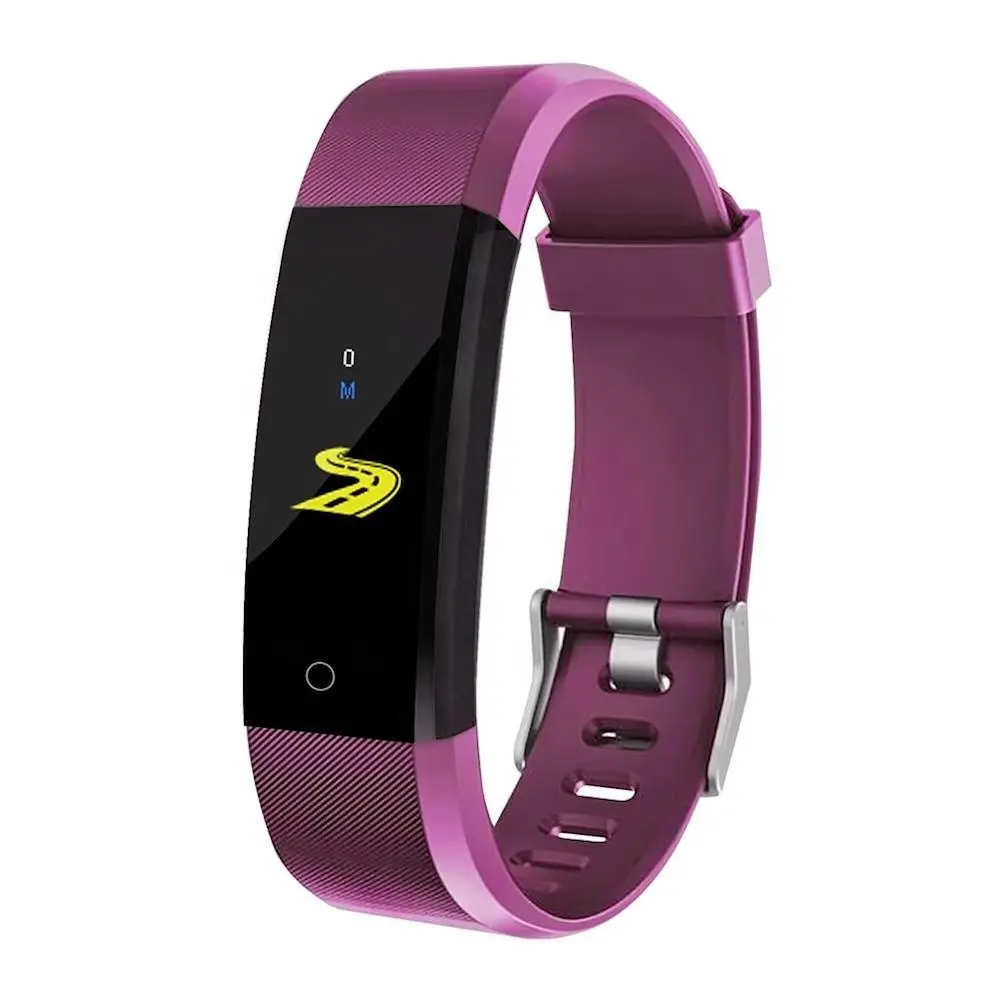 Cina Produsen Smart Gelang Detak Jantung Tekanan Darah Kebugaran Tracker Wrist Band Pedometer Olahraga Watch Yoho Aplikasi Id115plus