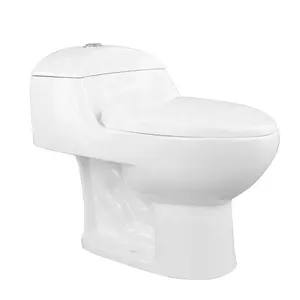 Banyo WC zemin monte çift gömme sifon tuvalet S tuzak Commode tek parça tuvalet kase