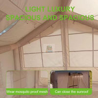Tente gonflable de qualité supérieure pour le camping familial, les aventures en plein air, 4 personnes, imperméable, résistante aux UV, durable, portable, facile à installer et à transporter
